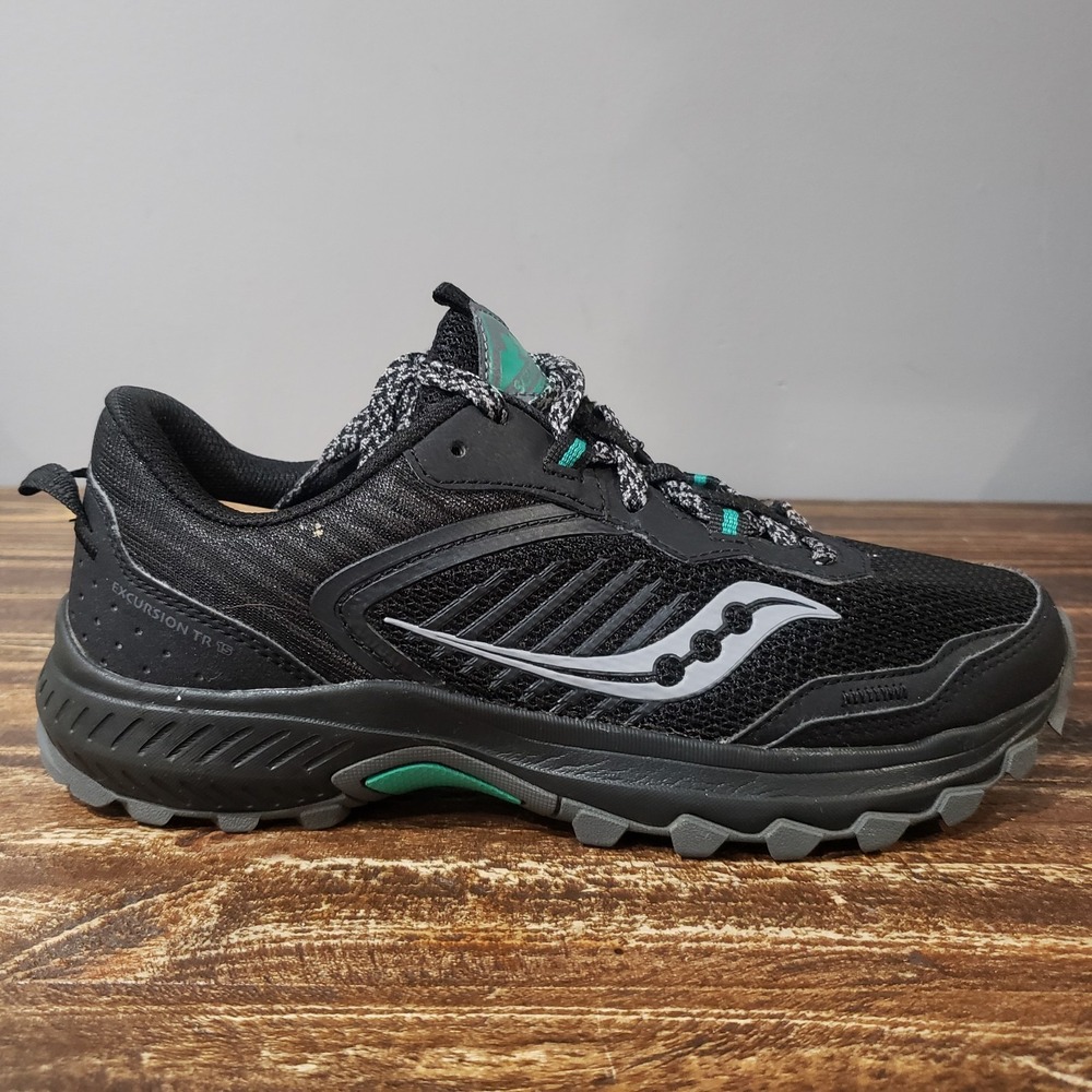 Saucony Excursion TR15 Womens Size 8 Wide Trail Running Shoes Black S10669-10